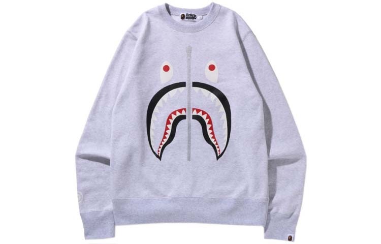 【代購】A BATHING APE Shark Metal Zip Crewneck