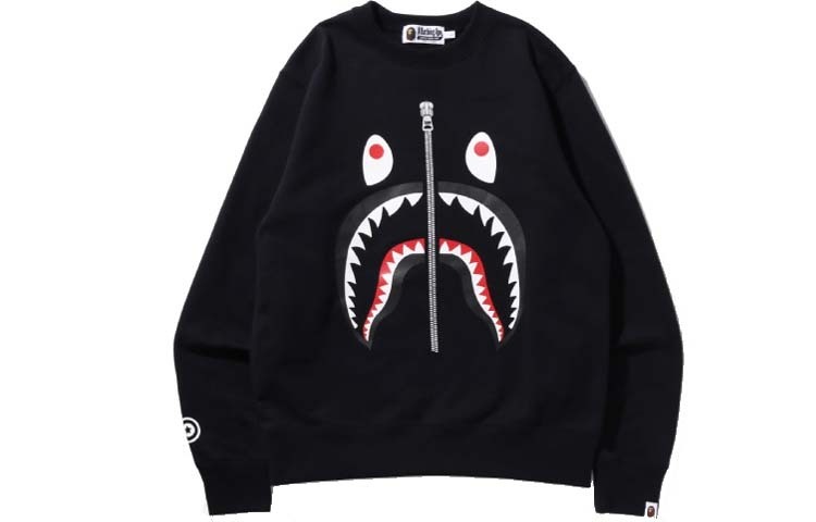 【代購】A BATHING APE Shark Metal Zip Crewneck