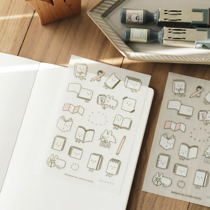 筆記本 2入轉印貼紙｜右手超人