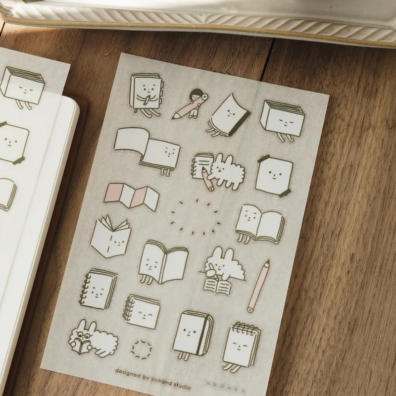 筆記本 2入轉印貼紙｜右手超人