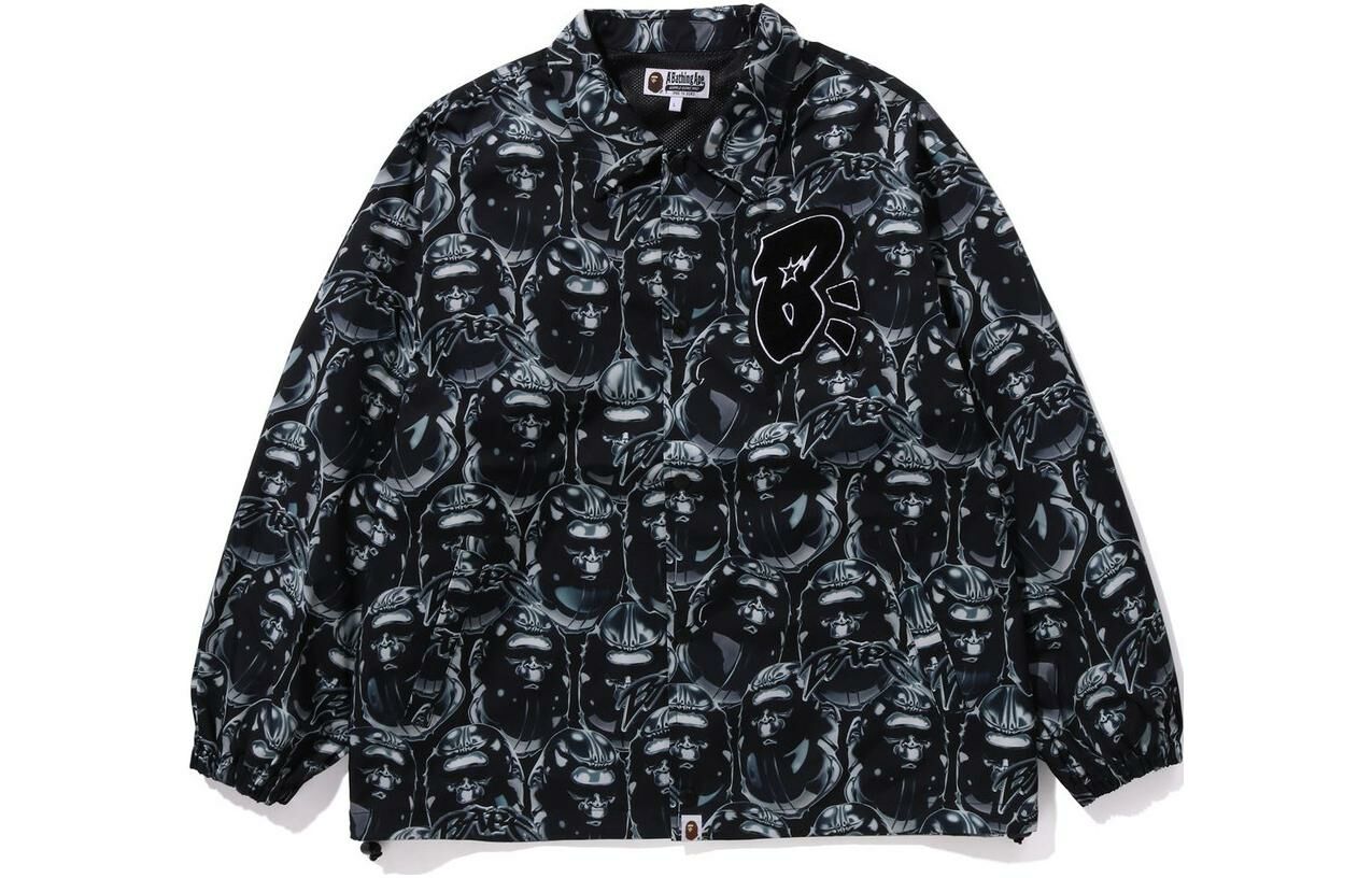 【代購】A BATHING APE Head Graffiti Coach Jacket