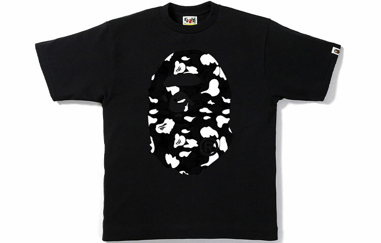 【代購】A BATHING APE Stripe Abc Camo Big Ape Head Tee