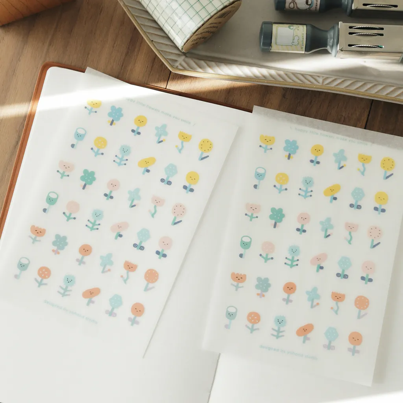 小花 2入轉印貼紙｜右手超人