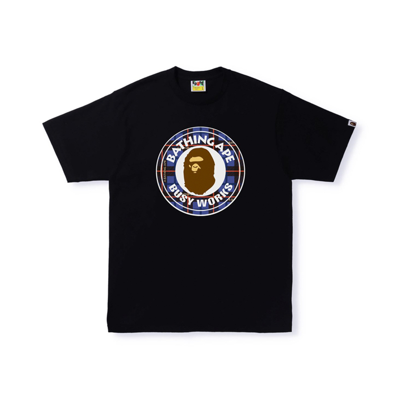 【代購】A BATHING APE Logo Check Busy Works Tee