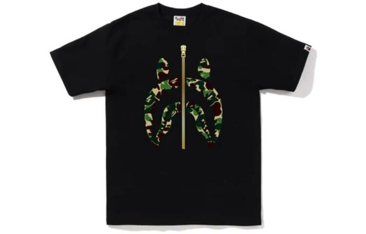 【代購】A BATHING APE Abc Camo Gold Zip Shark Tee
