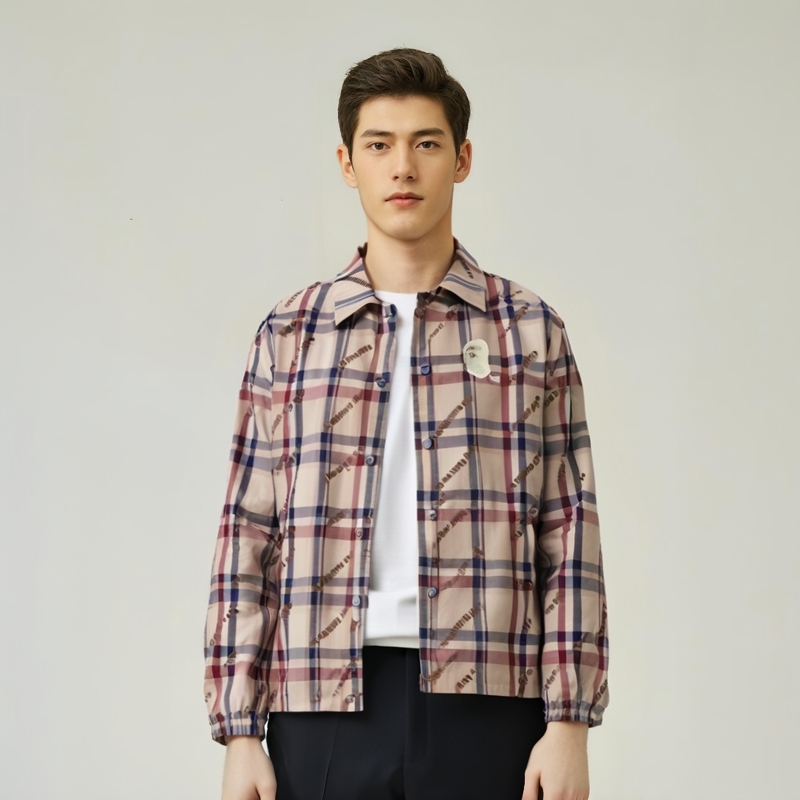【代購】A BATHING APE A BATHING APE Logo Check Pattern Coach Jacket