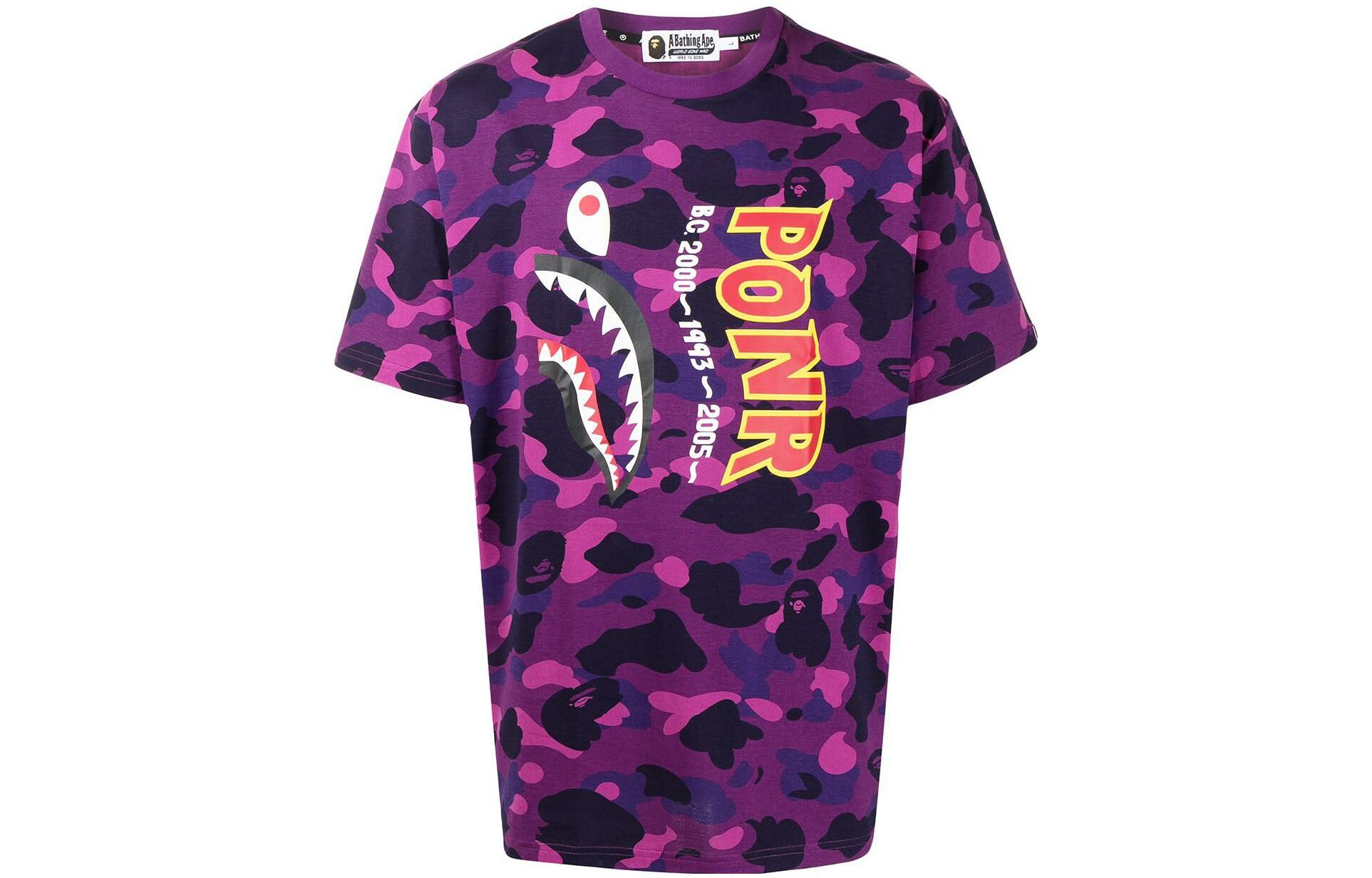 【代購】A BATHING APE Color Camo Shark Wide Tee