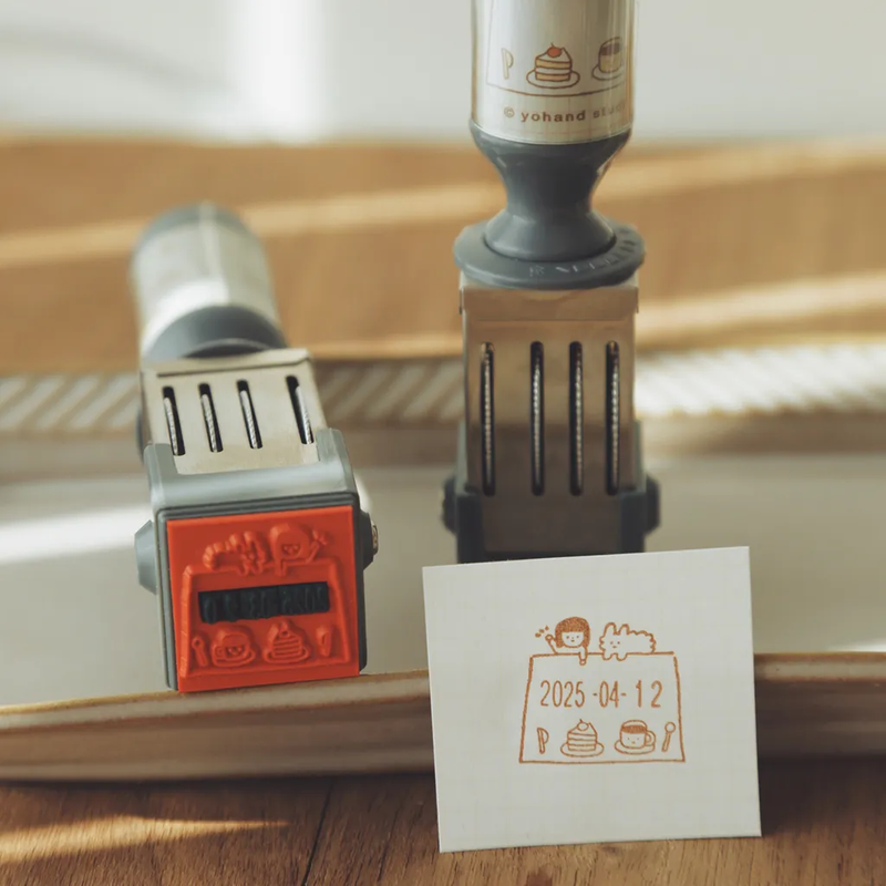 野餐（大）可調式日期印章｜右手超人