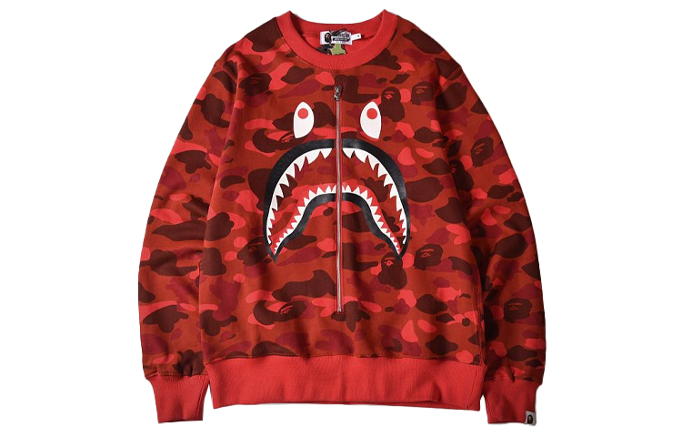 【代購】A BATHING APE Color Camo Shark Crewneck