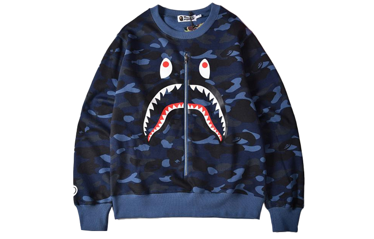 【代購】A BATHING APE Color Camo Shark Crewneck