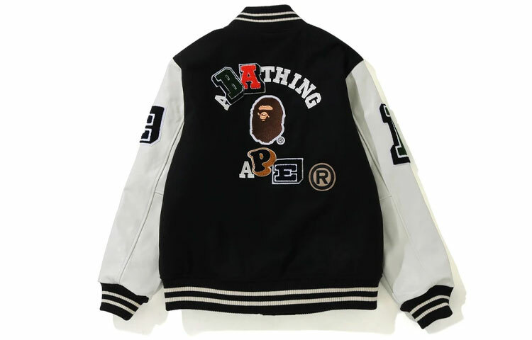 【代購】A BATHING APE Crazy Patch Varsity Jacket
