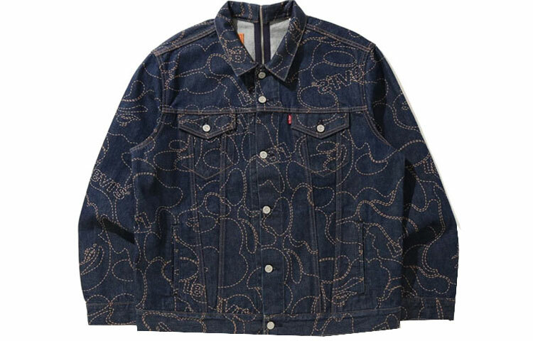 【代購】A BATHING APE X Levi's Camo Trucker Jacket