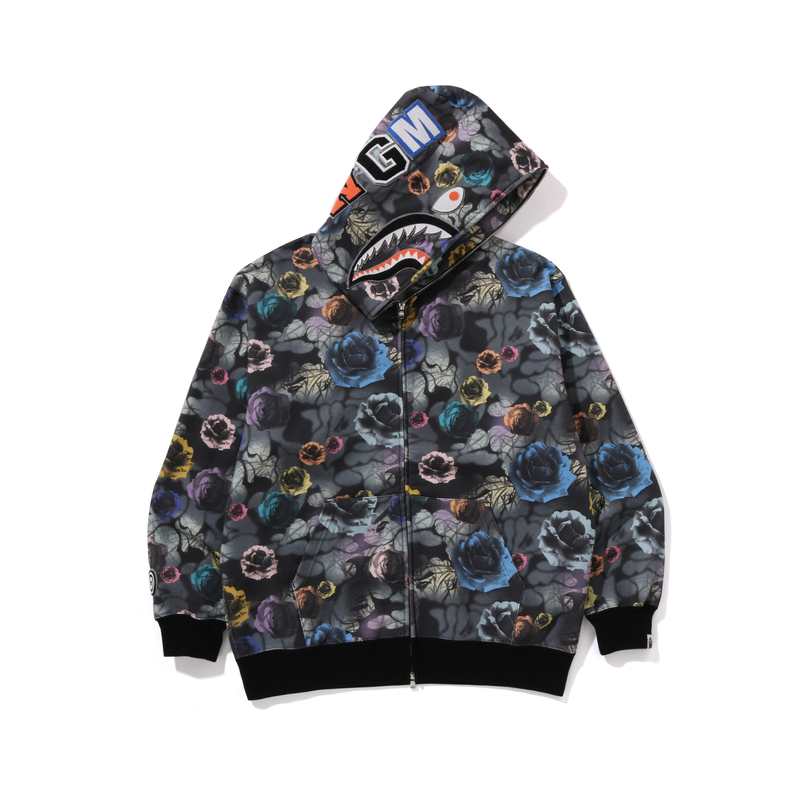 【代購】A BATHING APE Floral Camo Shark Relaxed Fit Full Zip Hoodie