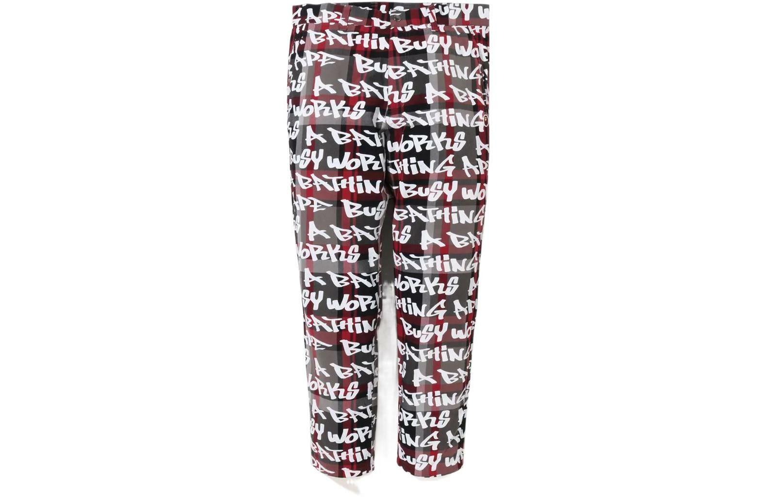 【代購】A BATHING APE Graffiti Check One Point Relaxed Fit Pants