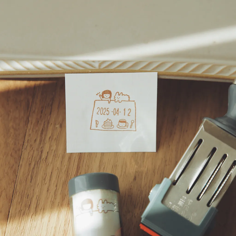 野餐（大）可調式日期印章｜右手超人