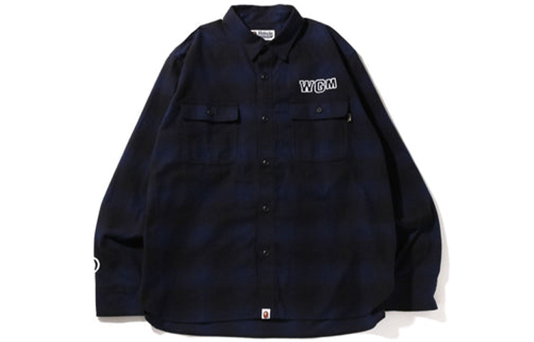 【代購】A BATHING APE Check Shark Relaxed Fit Flannel Shirt