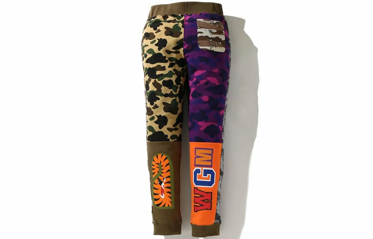 【代購】A BATHING APE Shark Series Knitted Sports Pants Men's Multicolor