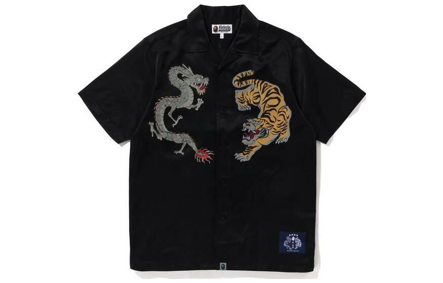 【代購】A BATHING APE SS23 Ape man Manufactured Series Shirts Men Black