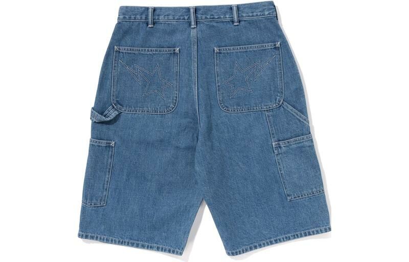 【代購】A BATHING APE Denim Shorts Men Blue