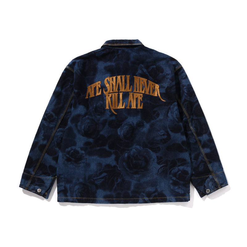 【代購】A BATHING APE Floral Camo Jacquard 13Oz Denim Work Jacket