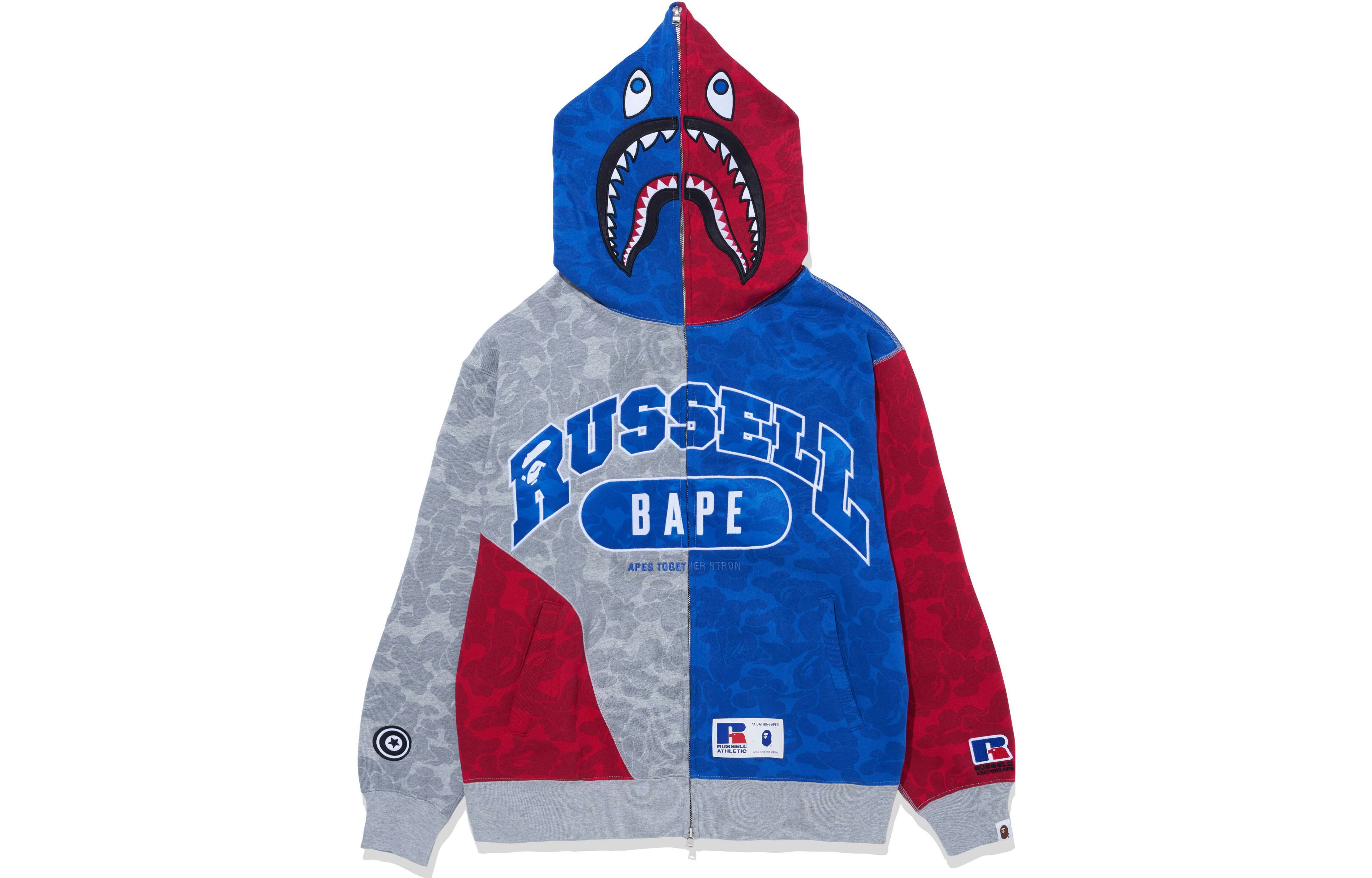 【代購】Russell Athletic X A BATHING APE BAPE X Russell Athletic Co-brand Sweatshirts Unisex Multicolor