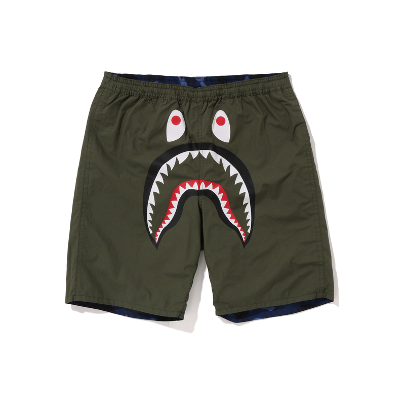 【代購】A BATHING APE Solid Shark Beach Shorts