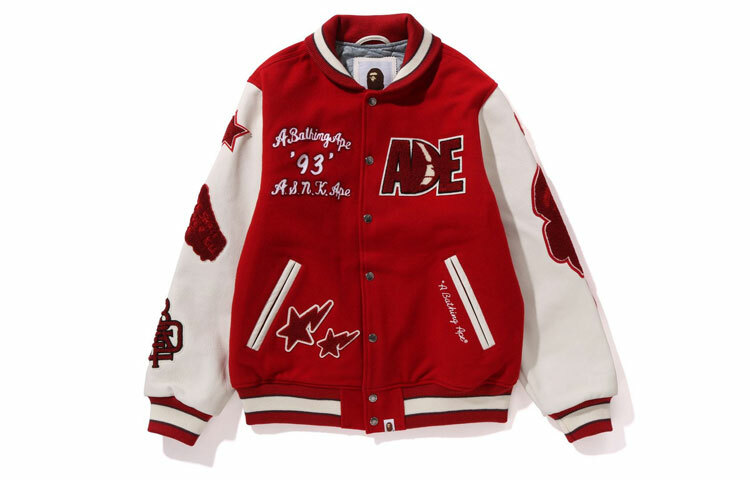 【代購】A BATHING APE Multi Motif Varsity Jacket