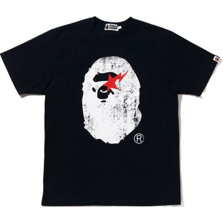 【代購】A BATHING APE Head Indigo Tee