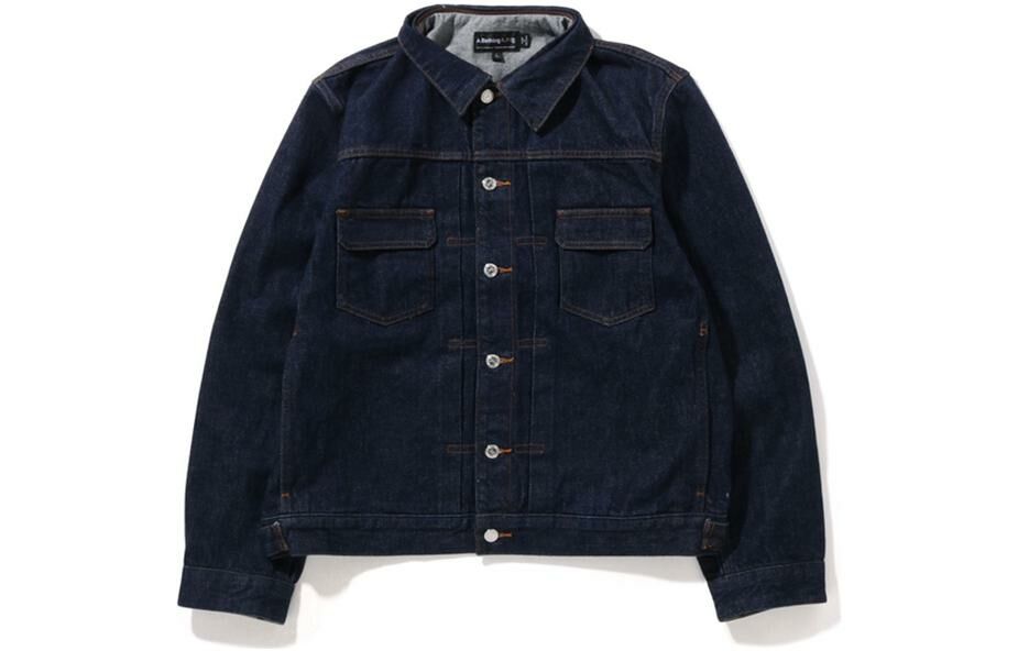 【代購】A BATHING APE Bape Denim Jackets Unisex Dark Blue