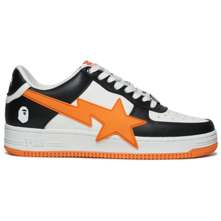 【代購】A BATHING APE Low-Top Skateboard Shoes Unisex Black Orange