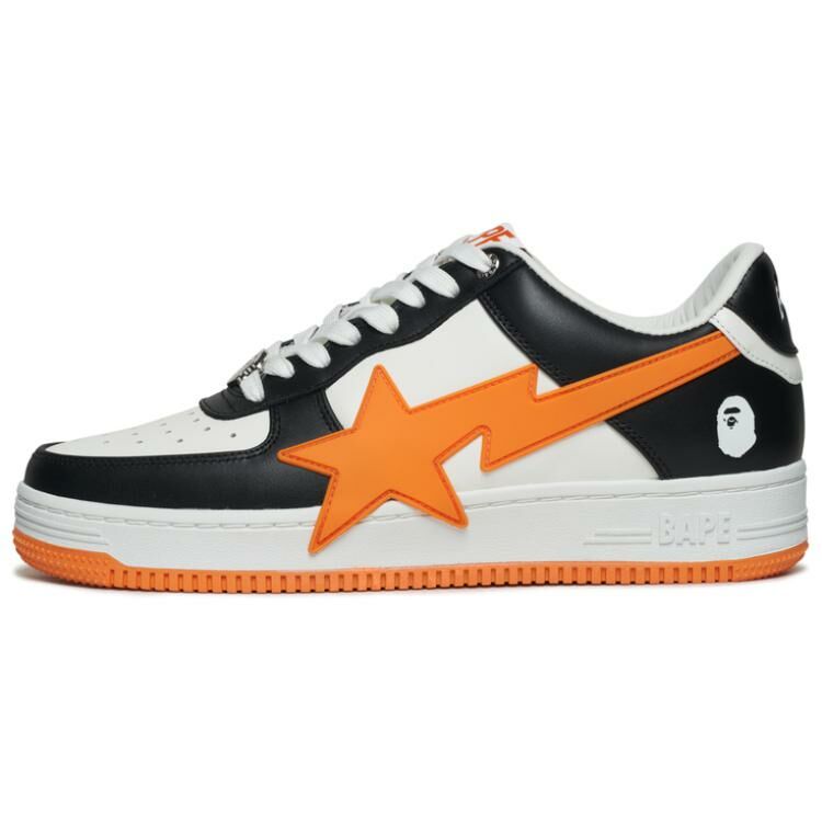 【代購】A BATHING APE Low-Top Skateboard Shoes Unisex Black Orange