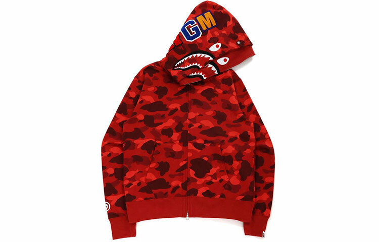【代購】A BATHING APE Color Camo Shark Wide Pullover Hoodie
