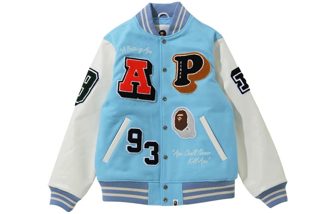 【代購】A BATHING APE Crazy Patch Varsity Jacket