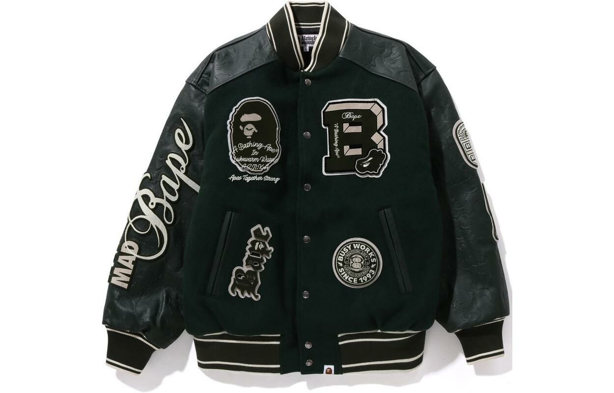 【代購】A BATHING APE Bape Patch Varsity Jacket