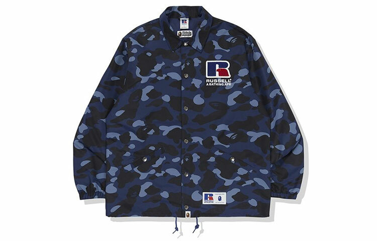 【代購】A BATHING APE X Russell Color Camo College Coach Jacket