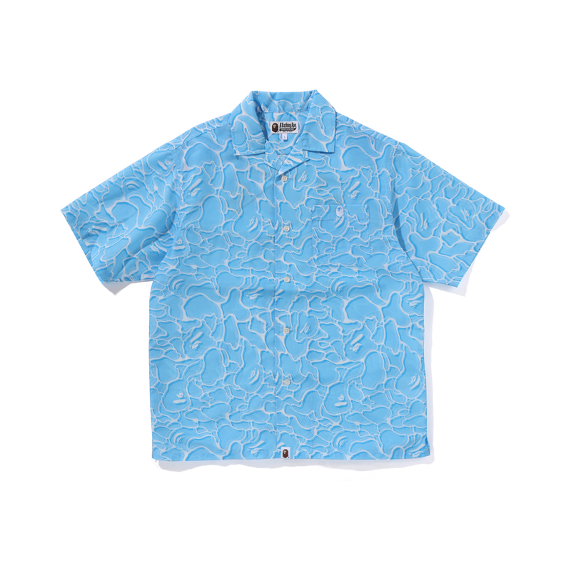 【代購】A BATHING APE Abc Sea Surface Camo Open Collar Shirt