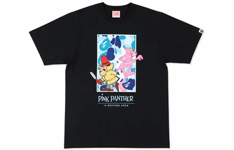【代購】A BATHING APE X Pink Panther Abc Camo Wall Tee