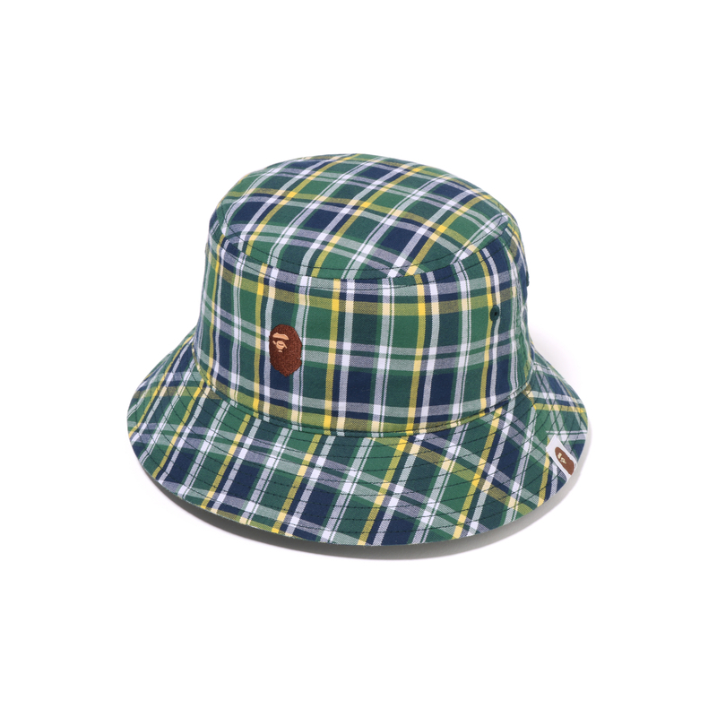 【代購】A BATHING APE Mini Bape Check Bucket Hat