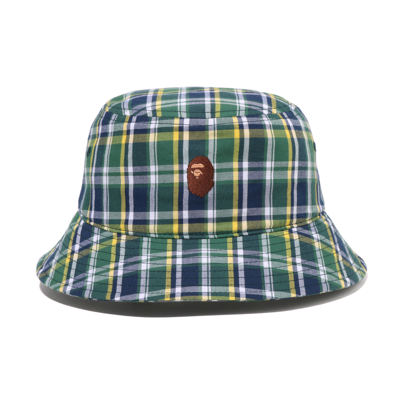 【代購】A BATHING APE Mini Bape Check Bucket Hat