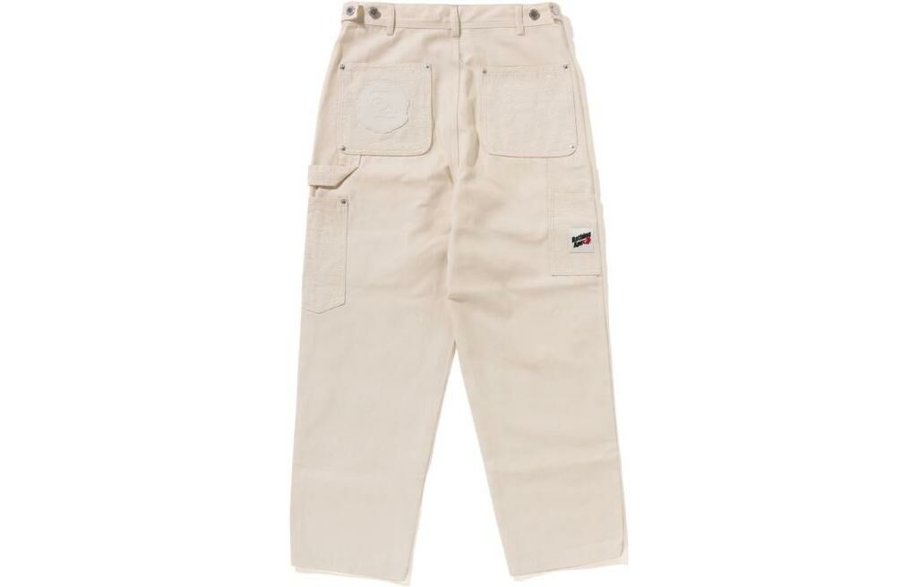 【代購】A BATHING APE Line Camo Patch Denim Double Knee Work Pants