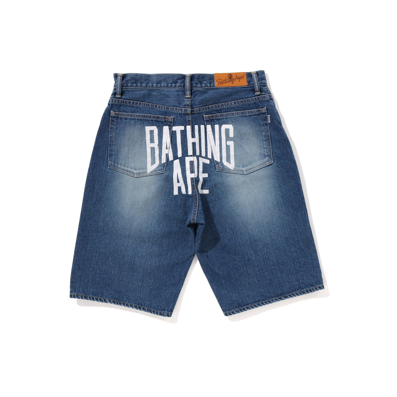 【代購】A BATHING APE Nyc Logo Denim Shorts