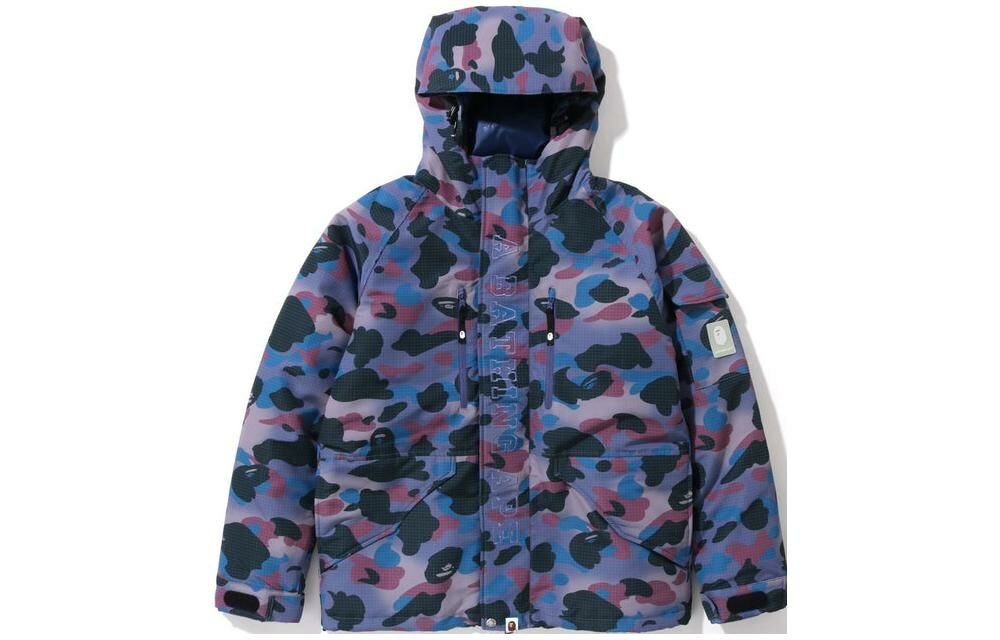 【代購】A BATHING APE Grid Camo Relaxed Fit Hoodie Down Jacket