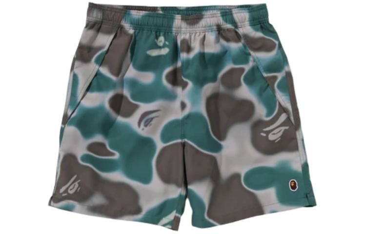 【代購】A BATHING APE Liquid Camo Shark Sweat Shorts