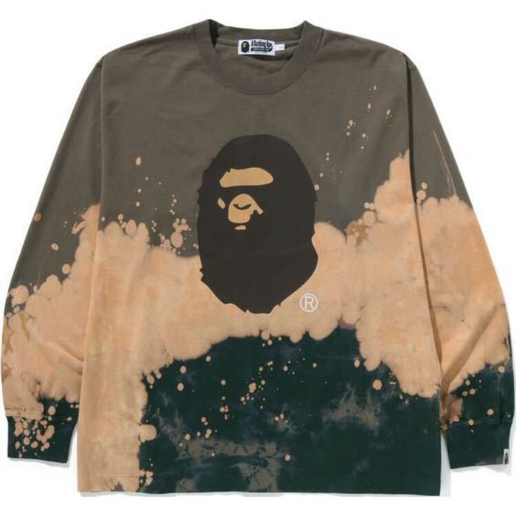 【代購】A BATHING APE Tie Dye Ape Head Relaxed Fit Long-Sleeve Tee