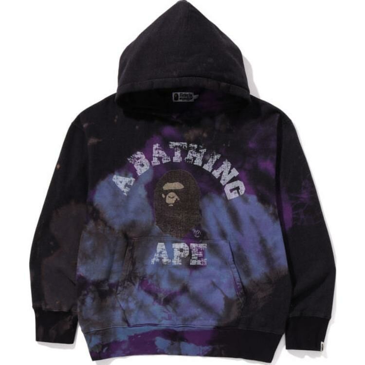 【代購】A BATHING APE Tie Dye College Relaxed Fit Pullover Hoodie