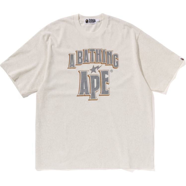 【代購】A BATHING APE Crack Print Pattern Logo Relaxed Fit Tee
