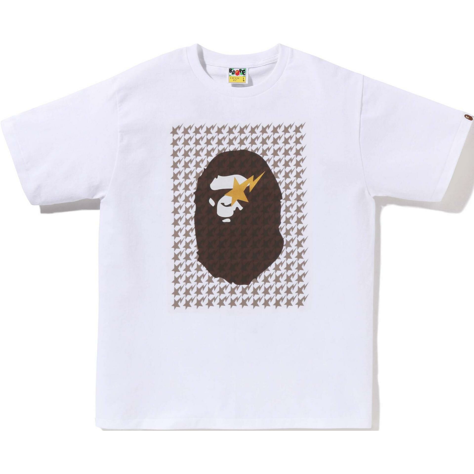 【代購】A BATHING APE Sta Houndstooth Ape Head Tee