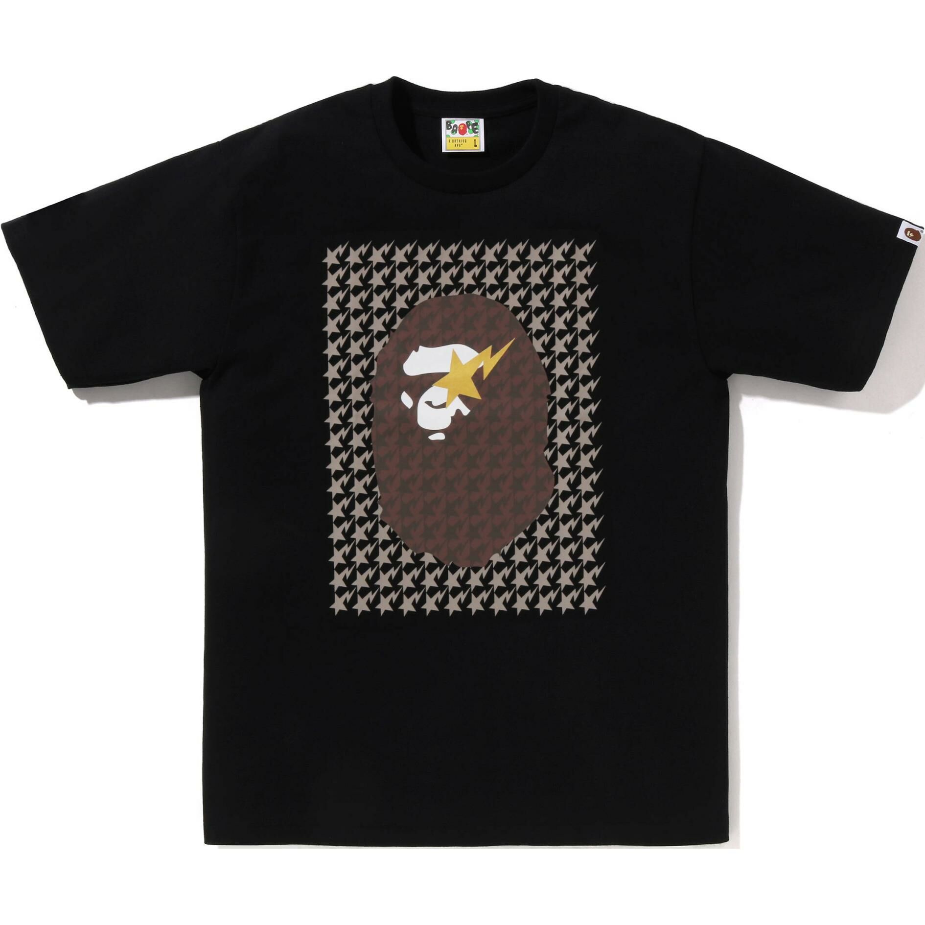 【代購】A BATHING APE Sta Houndstooth Ape Head Tee