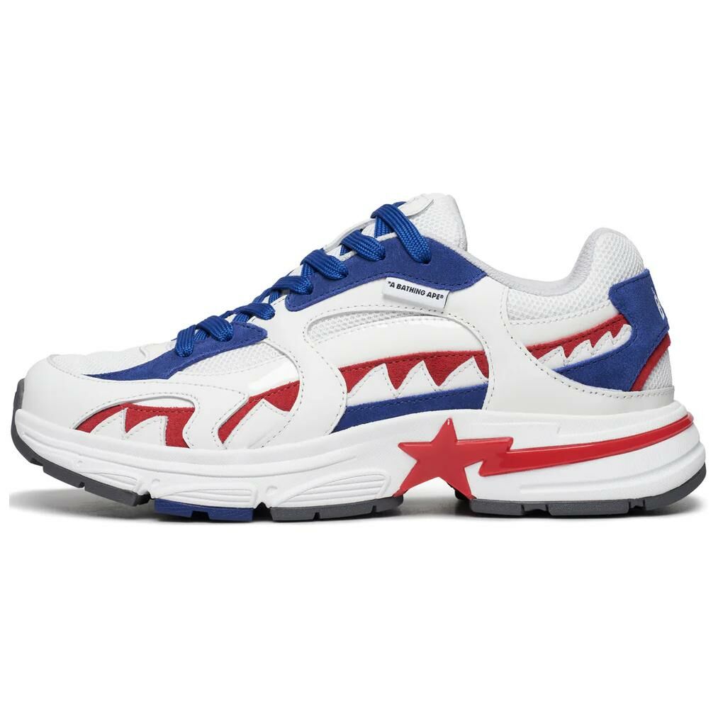 【代購】A BATHING APE Shark STA Low Top Casual Shoes Men's White