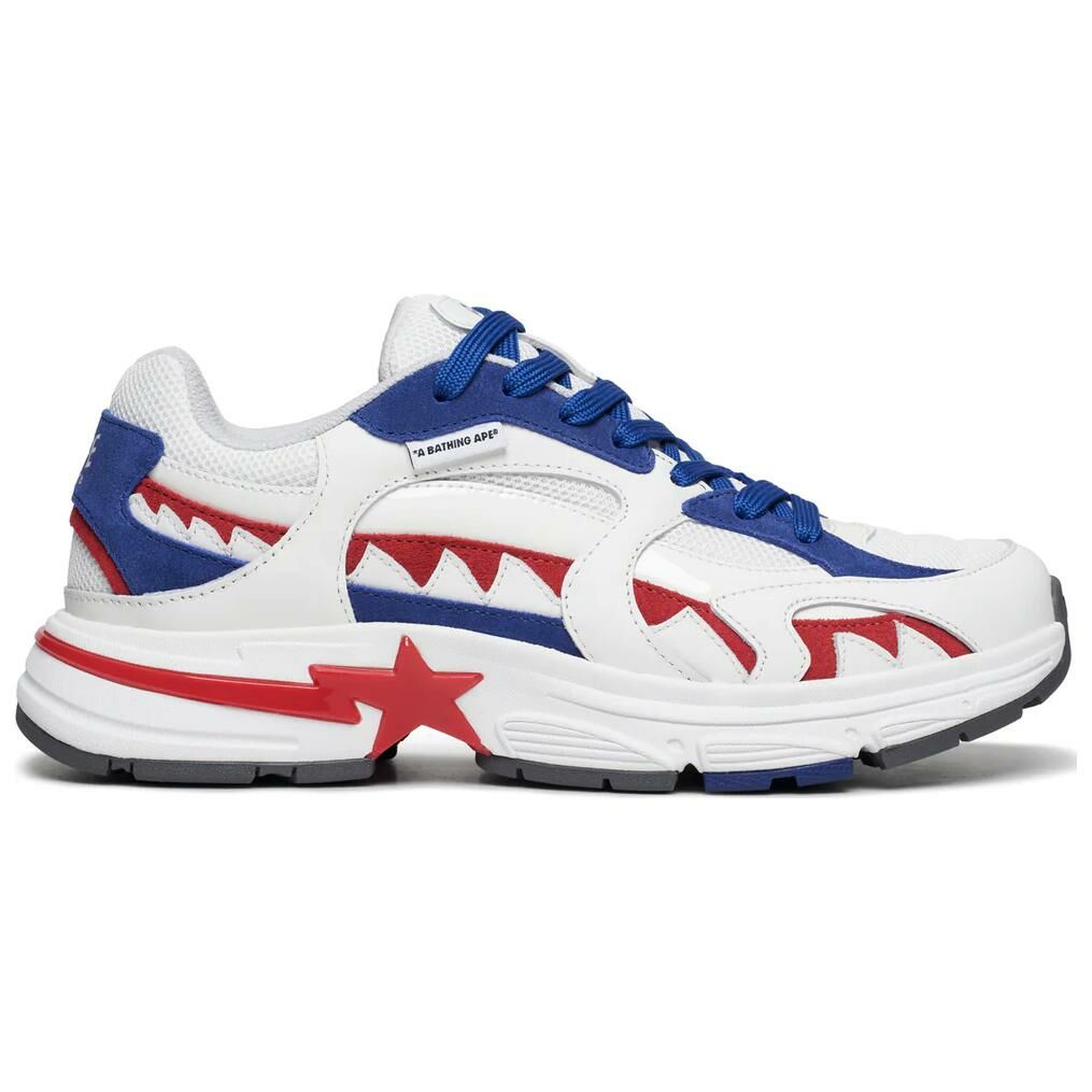 【代購】A BATHING APE Shark STA Low Top Casual Shoes Men's White